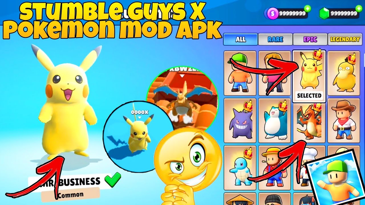 Stumble Guys x Pokemon Mod APK 0 42 (Unlimited Money Gems) Dafunda com Stumble Guys x Pokemon Mod APK 0 42 (Unlimited Money Gems) Dafunda com