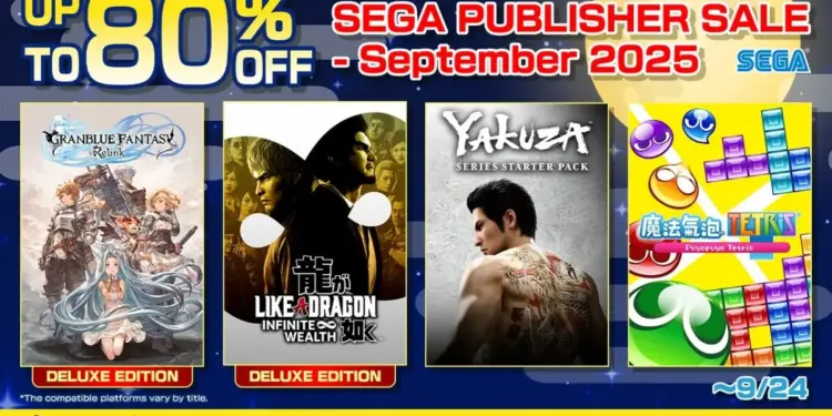 SEGA Publisher Sale September 2025